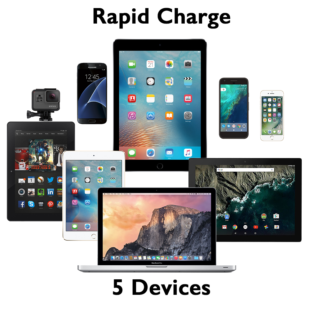 Pac2Go Universal Travel Adapter with Quad USB